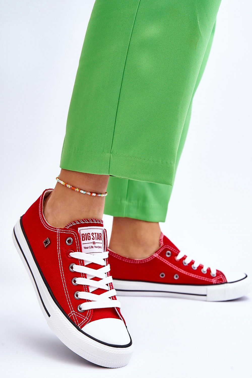 Classic Red-White Step in Style Sneakers