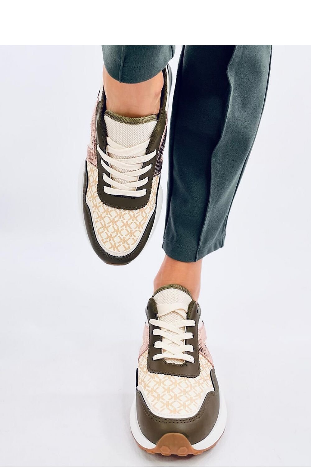 Sporty Glamour Ecological Leather Sneakers