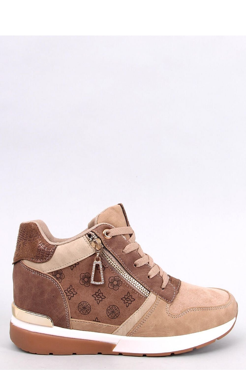 Brown Wedge heel sneakers