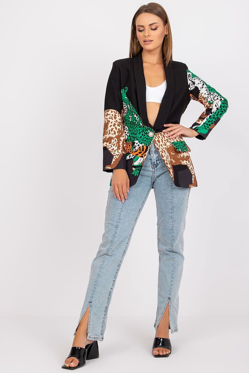 Animal Print Sunny Day Button-Up Jacket