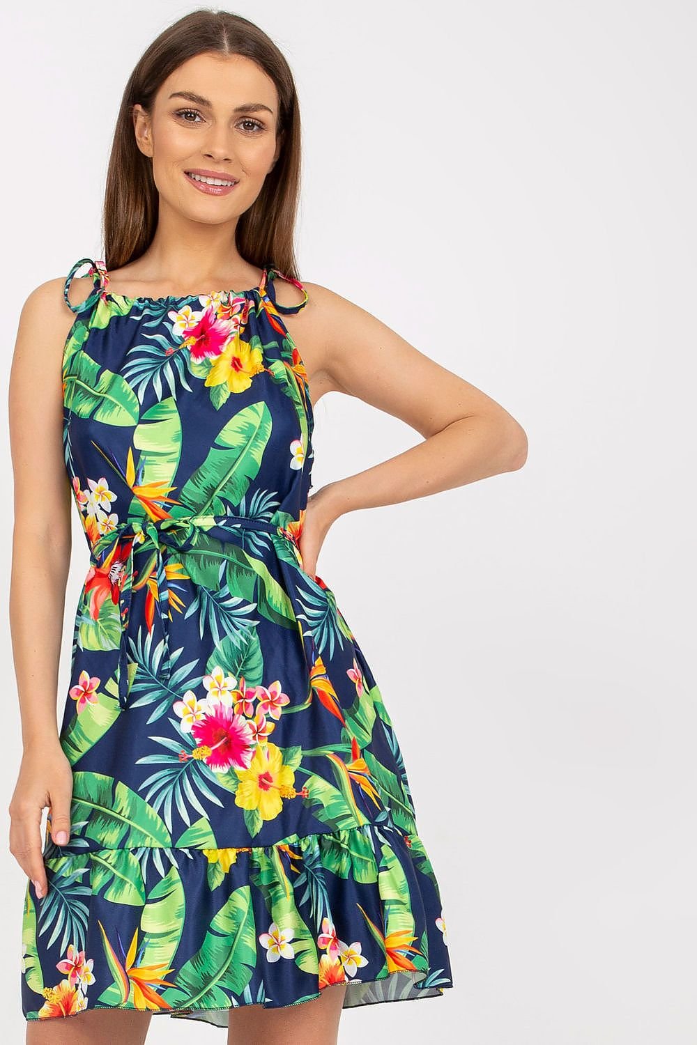 Summer Soirée Floral Tie Dress