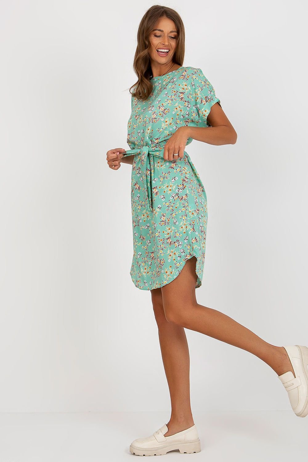 Sunshine Petals Tie-Waist Dress