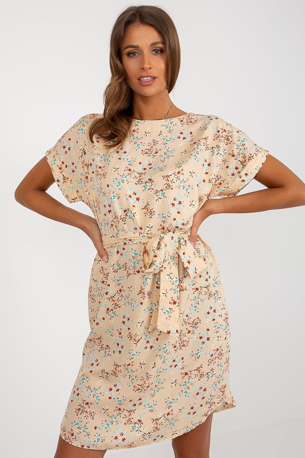 Sunshine Petals Tie-Waist Dress