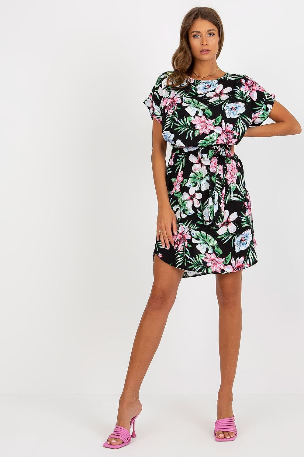 Sunshine Petals Tie-Waist Dress