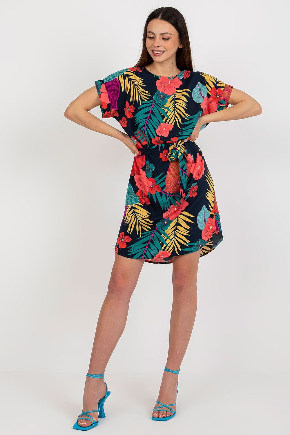 Sunshine Petals Tie-Waist Dress