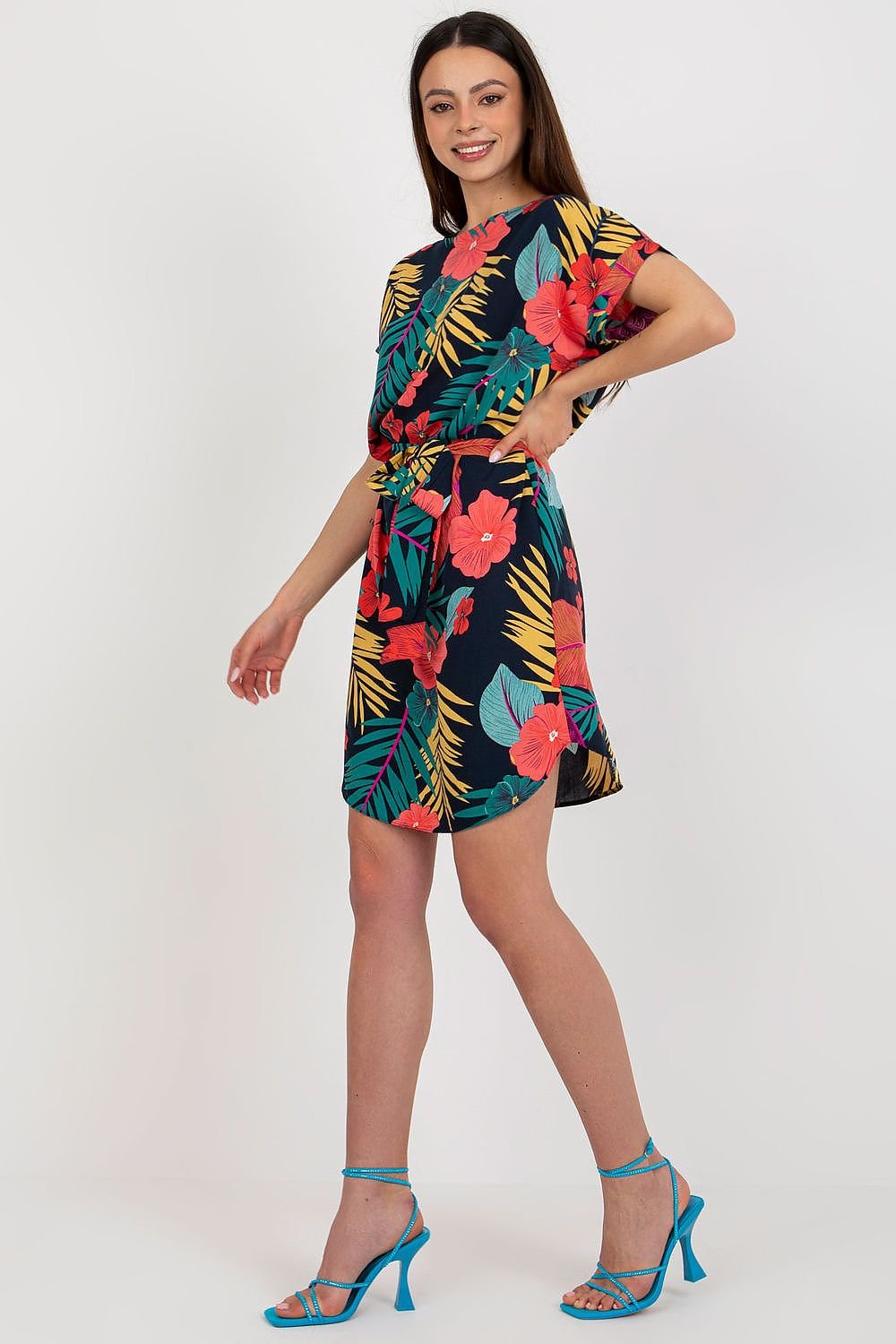 Sunshine Petals Tie-Waist Dress