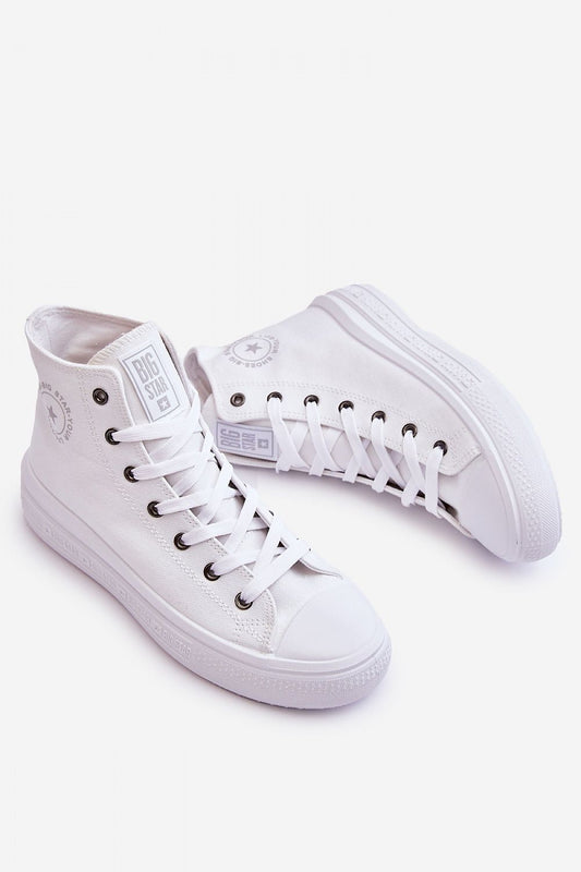 High-Top Big Star White Sneakers - US 5.5 - Sport Finesse