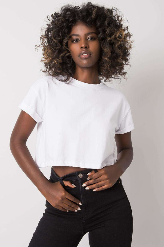 White Loose Fit Crop Top