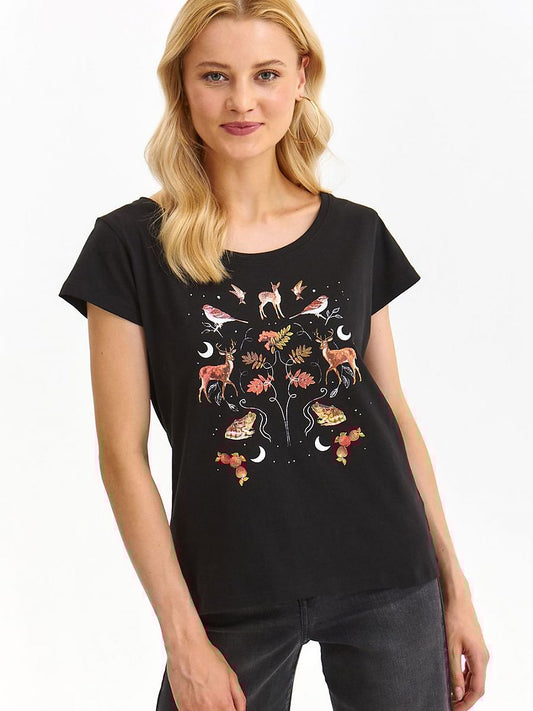 Animals and Birds Black T-Shirt