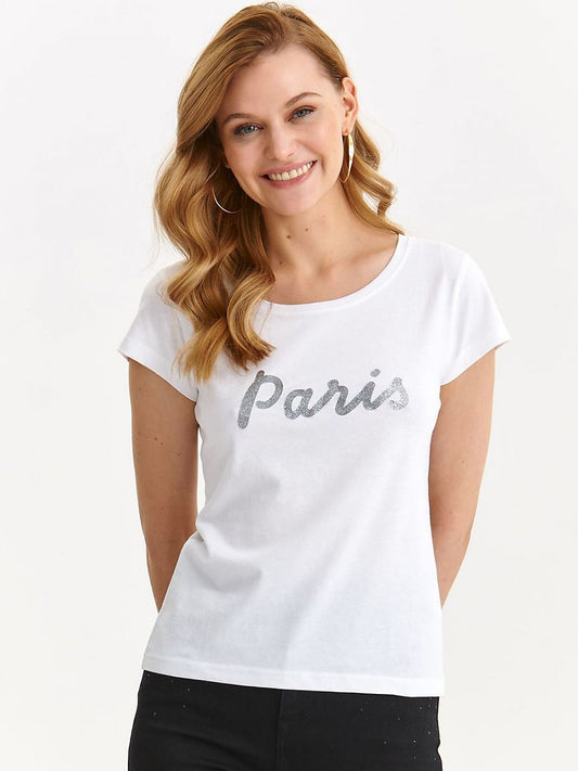 Top Secret Wht Paris T-Shirt - 34 - Sport Finesse