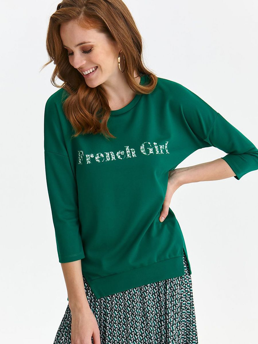 Top Secret Green French Girl Sweatshirt
