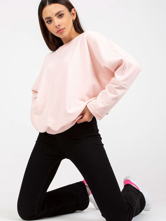 Rue Paris Loose Fit Pink Sweatshirt