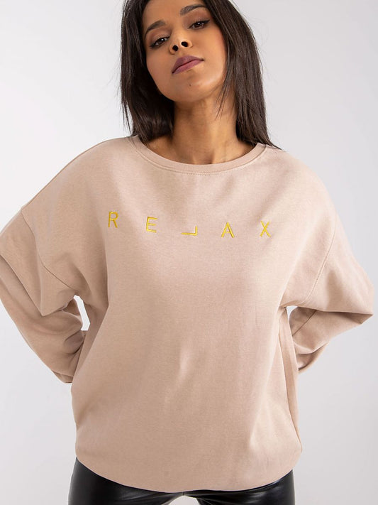 Relax Beige Moda Sweatshirt