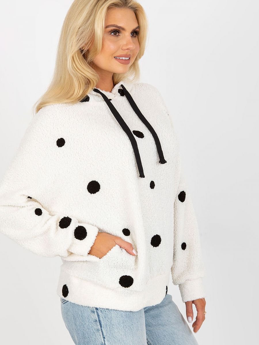Dalmatian Style Black Dots Hooded Sweatshirt