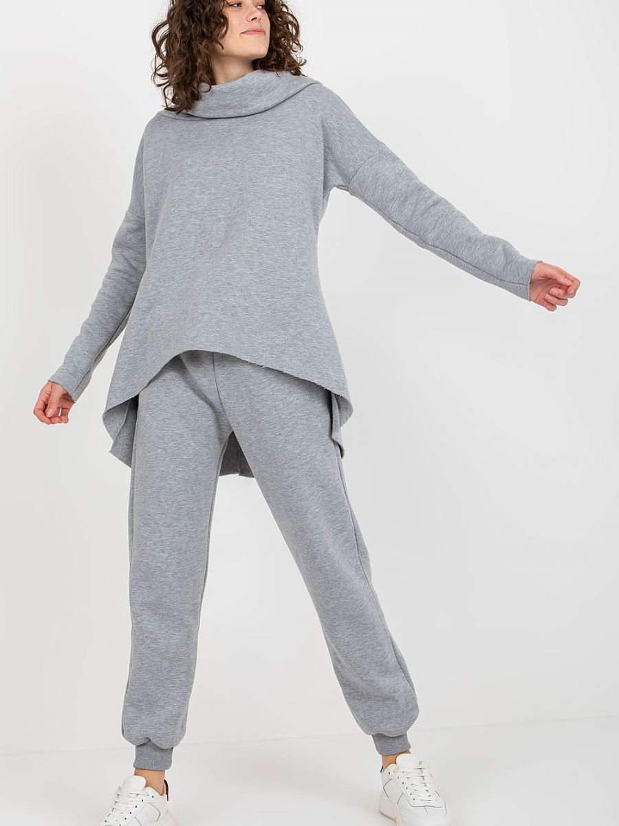 Lng Slv Ext Cut GRY SWT Tracksuit Set