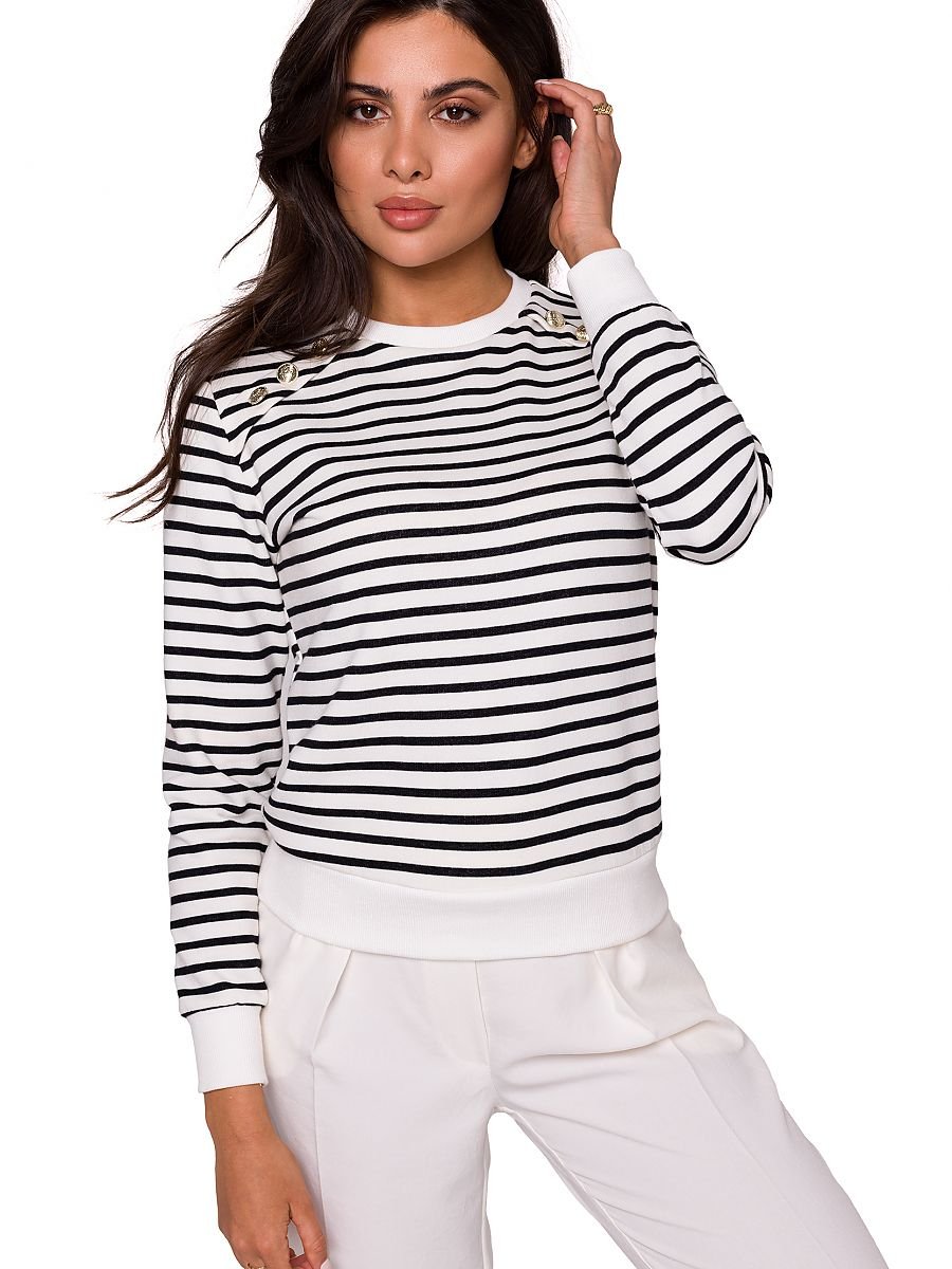 Navy Stripped Sweatshirt