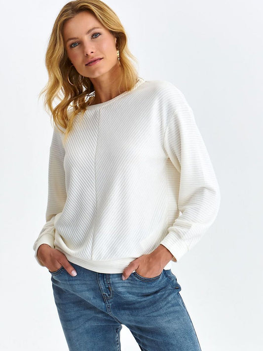 Simple Cut White Sweatshirt - 34 - Sport Finesse