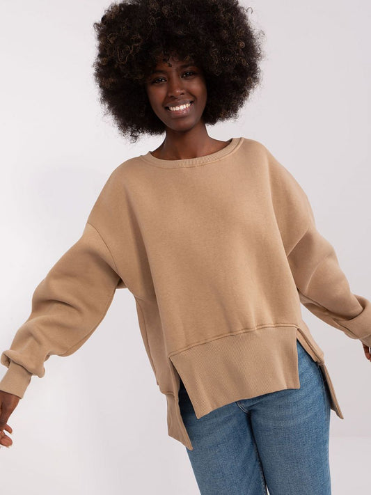 Sleek & Snug: Fashionable Everyday Brown Sweatshirt