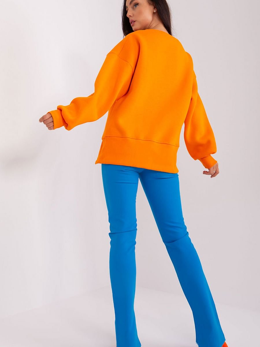 Sleek & Snug: Fashionable Everyday Orange Sweatshirt