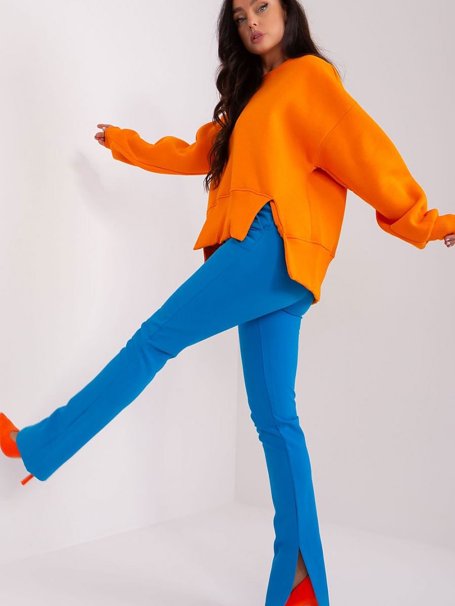 Sleek & Snug: Fashionable Everyday Orange Sweatshirt