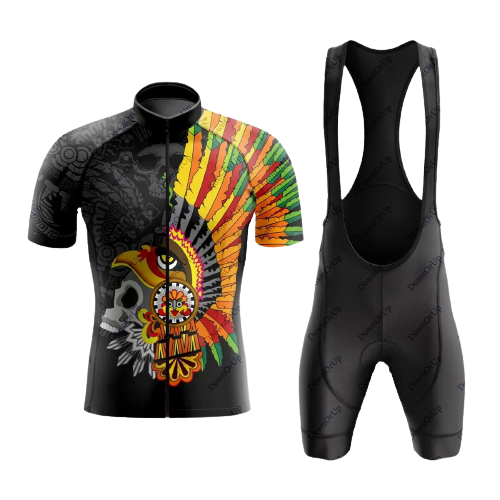 Mexican Fashion Summer Cycling Suit - Tribe Print Bib Set / XS - Sport Finesse