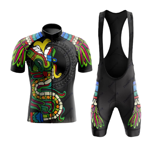Mexican Fashion Summer Cycling Suit - Snake Print Bib Set / XS - Sport Finesse