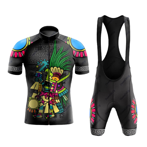 Mexican Fashion Summer Cycling Suit - Festive Print Bib Set / XS - Sport Finesse