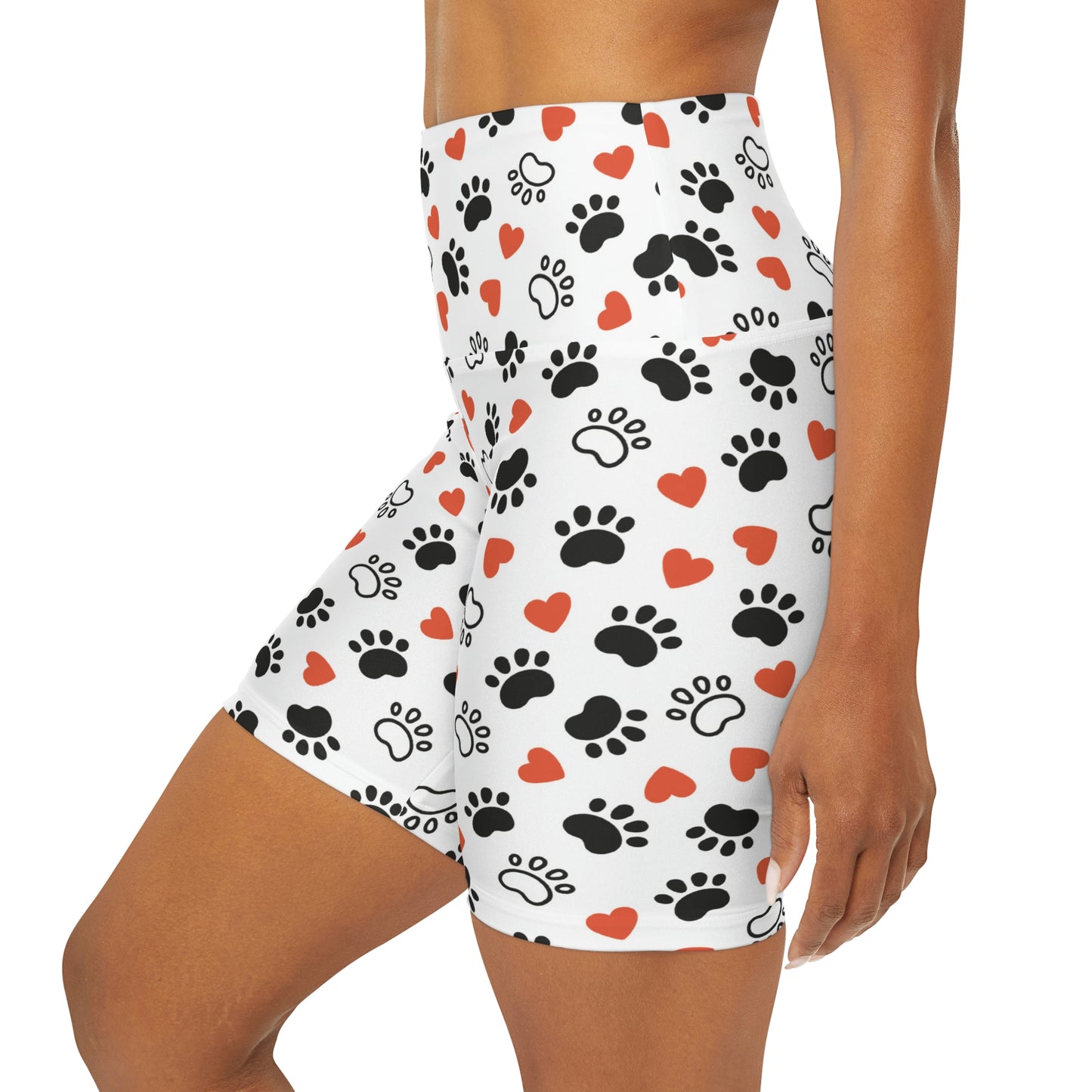 Dow Paw love High Waisted Yoga Shorts - Sport Finesse