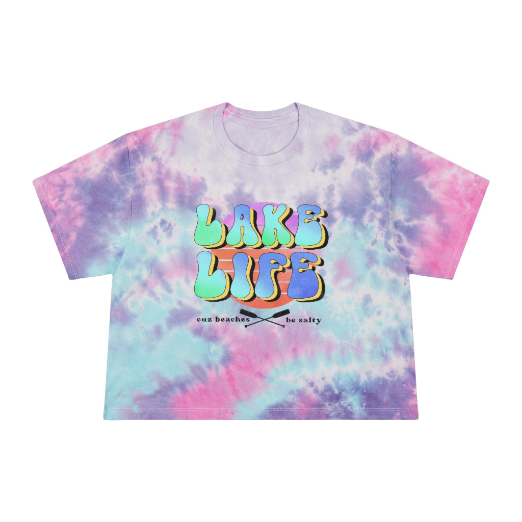 Lake Life Summer Tie-Dye Crop Tee - Cotton Candy / XS - Sport Finesse