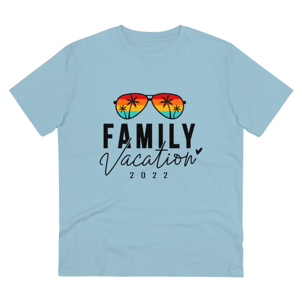 Family Vacation Unisex Organic T-shirt - Sky Blue / XS - Sport Finesse