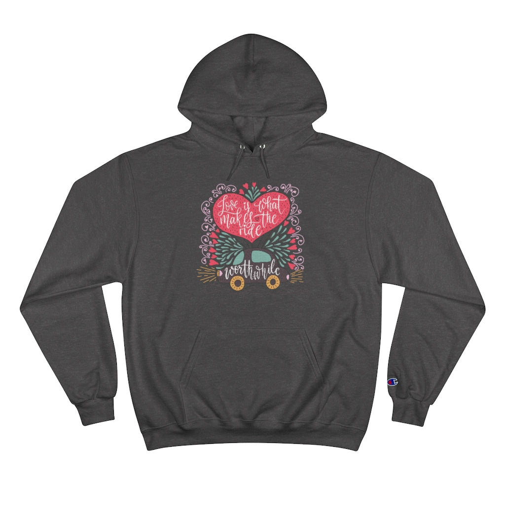 Love Ride Champion Hoodie - Charcoal Heather / S - Sport Finesse