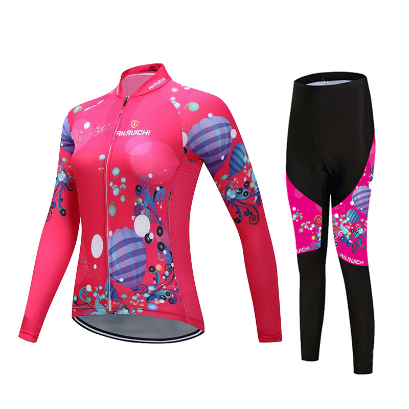 2022 Women Fashion Cycling Jersey Set - Pink Pant Set / XS - Sport Finesse