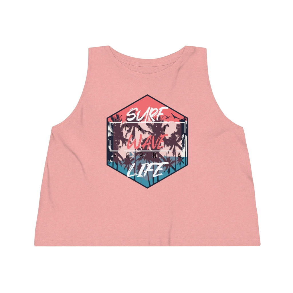 Surf Wave Life Women's Cropped Tank Top - Sport Finesse