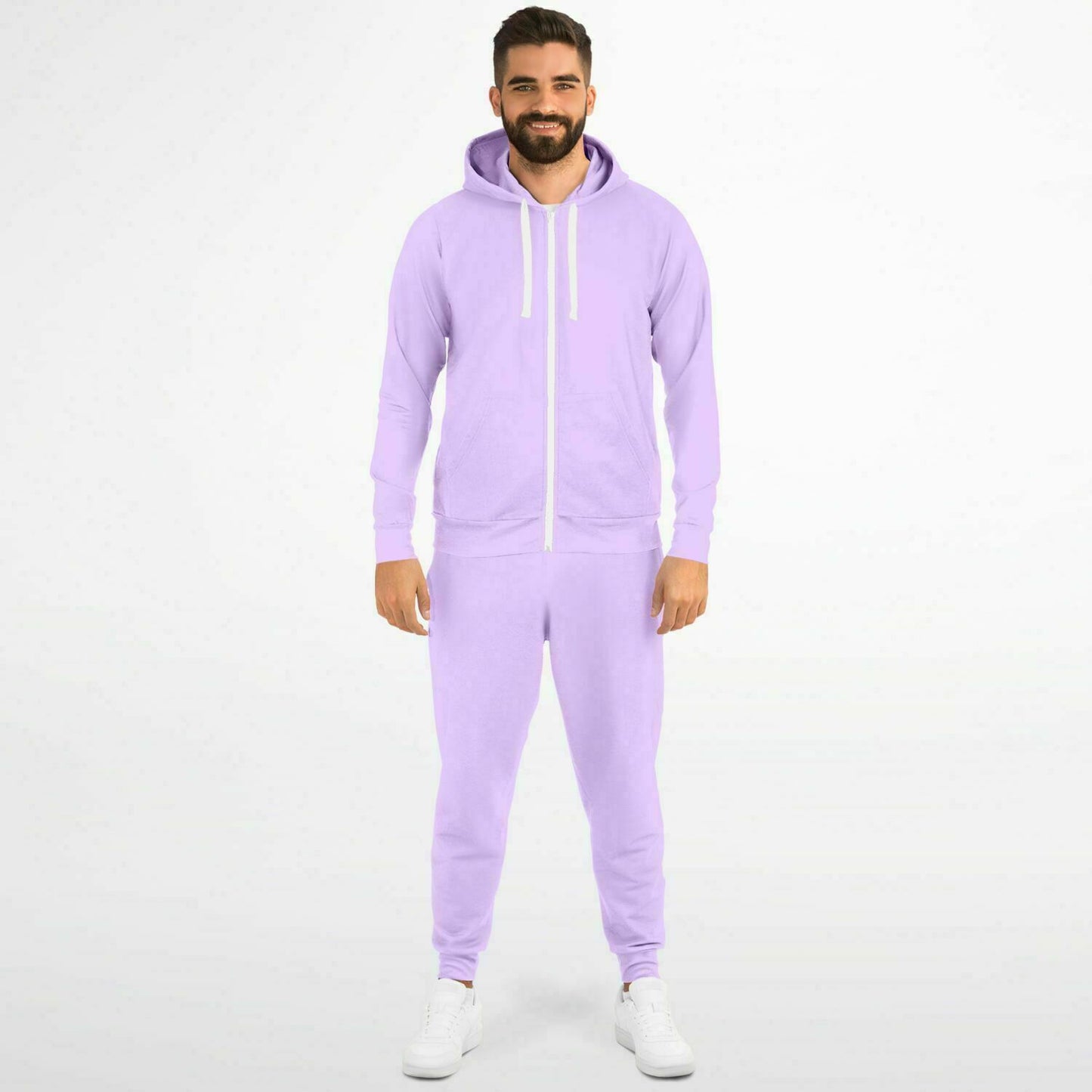 Violet zipper Hoodie and Jogger Set - Sport Finesse