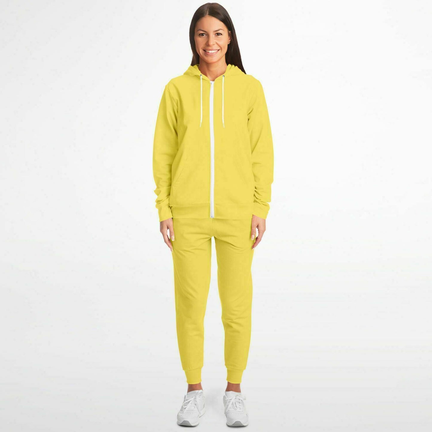 Gold Zipper Hoodie and Jogger Set - Sport Finesse