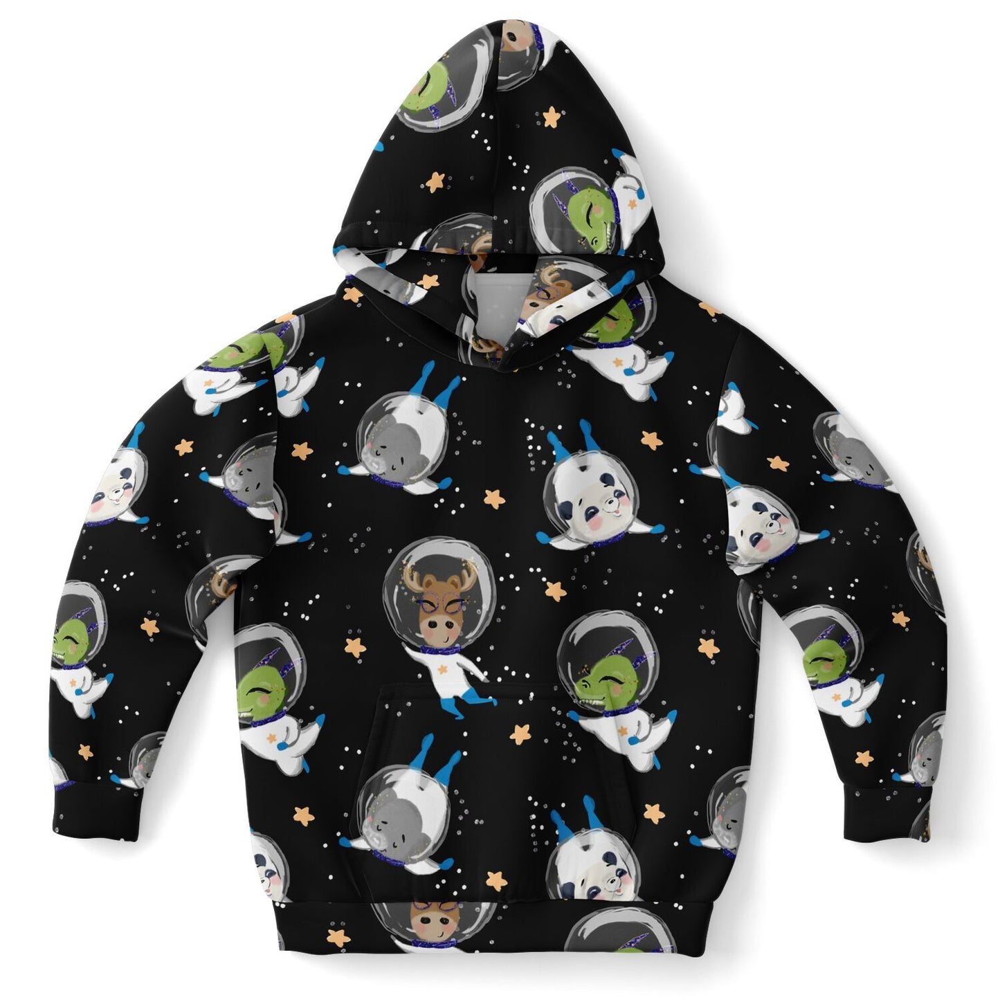 Outer Space Zoo Animals Hoodie - XXS - 1/2 Years - Sport Finesse