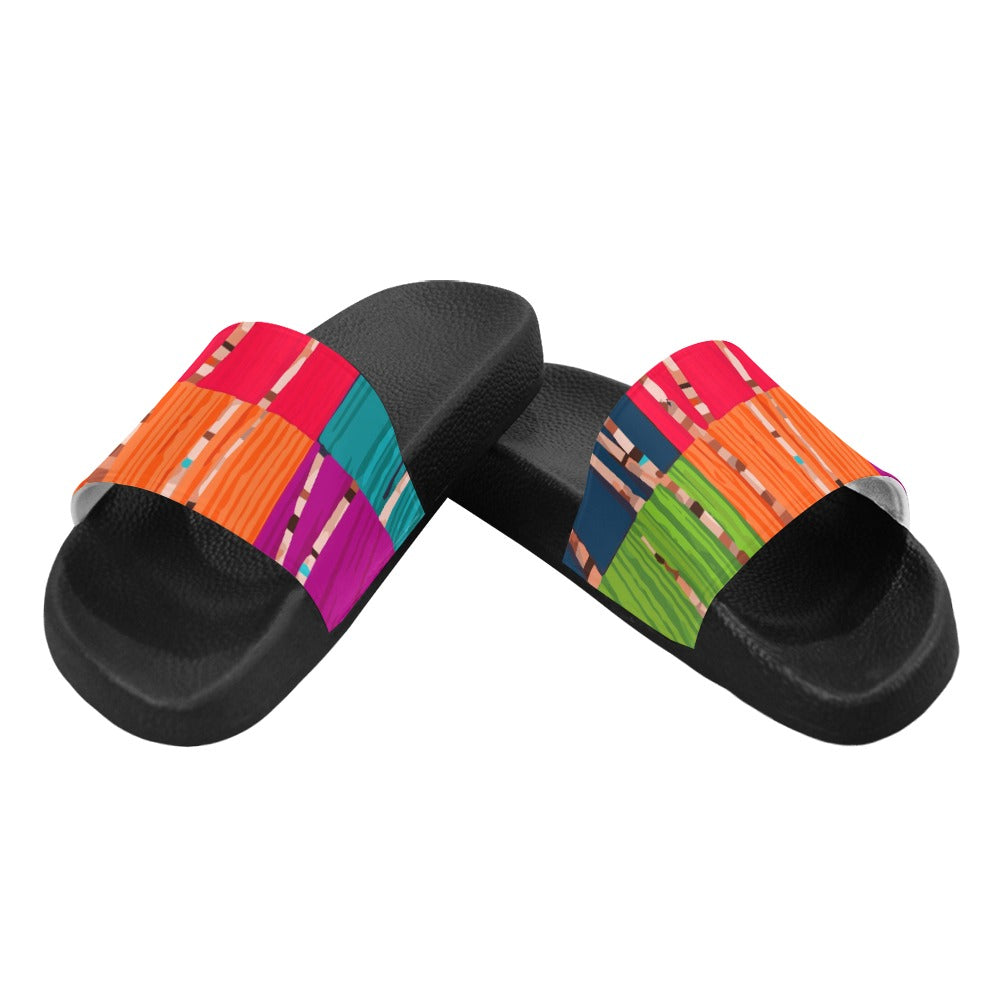 Multi Color Women's Slide Sandals - Sport Finesse