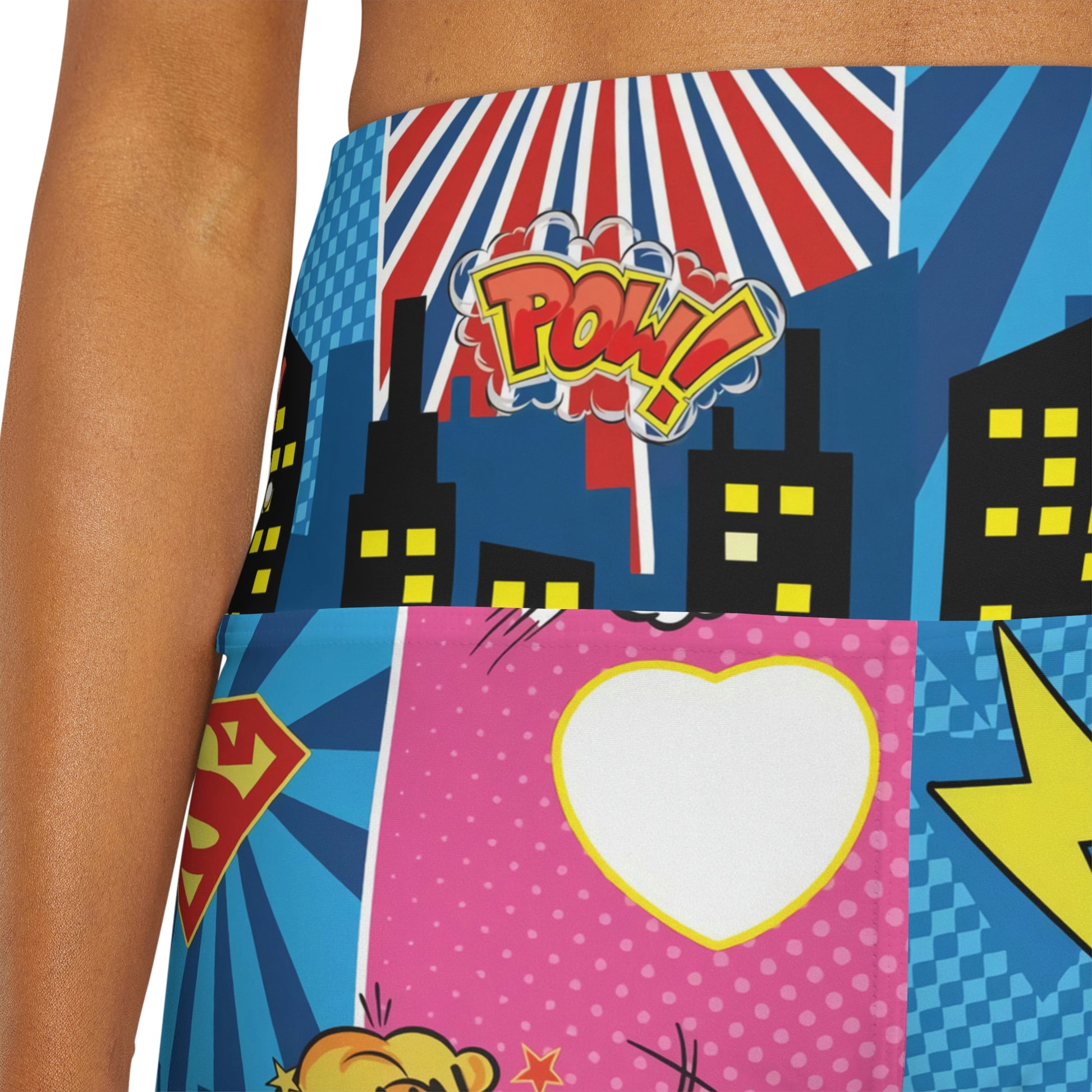 Super Hero's High Waisted Yoga Shorts - Sport Finesse