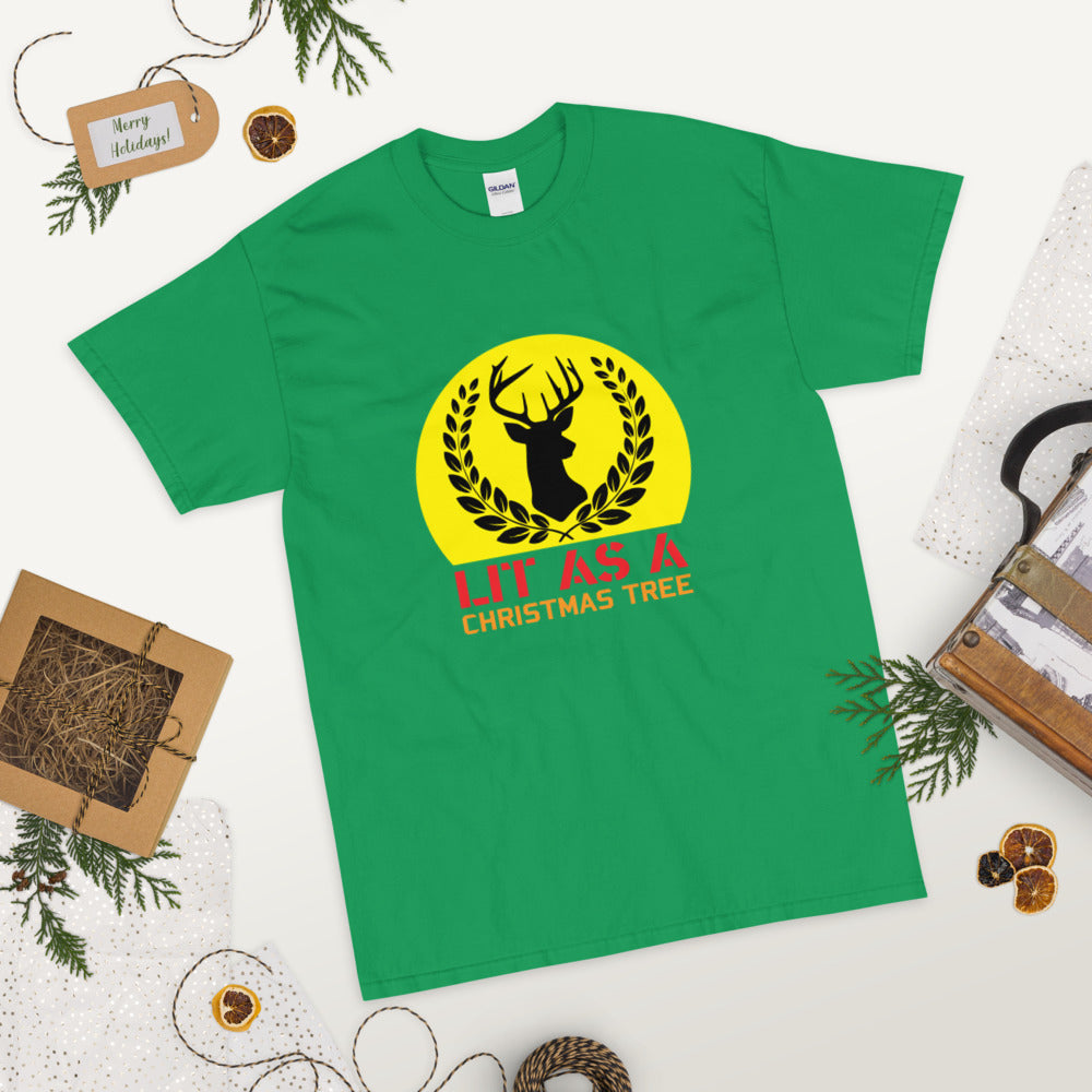 Lit as Christmas Tree Men's T-Shirt - Sport Finesse