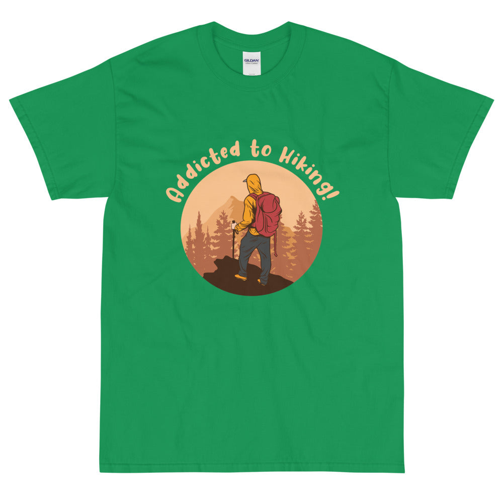 Addicted to hiking Men's T-Shirt - Irish Green / S - Sport Finesse