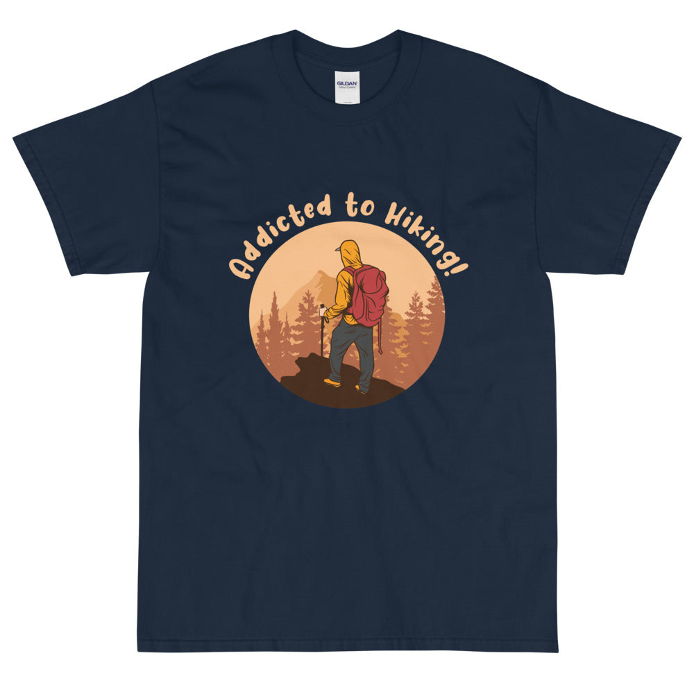Addicted to hiking Men's T-Shirt - Navy / S - Sport Finesse