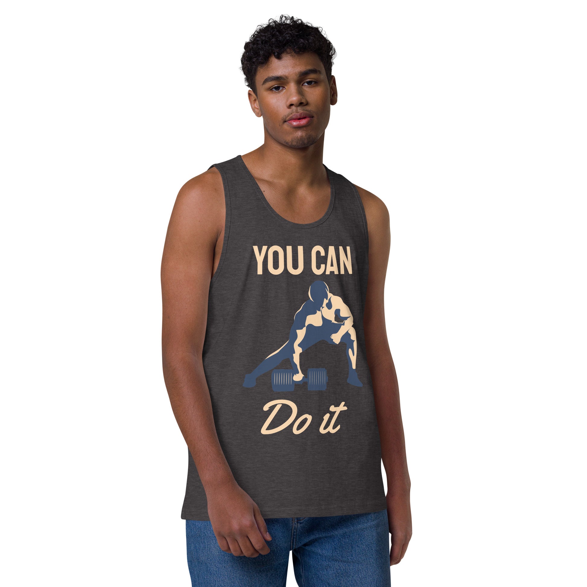 You can do it premium tank top - Charcoal Heather / S - Sport Finesse