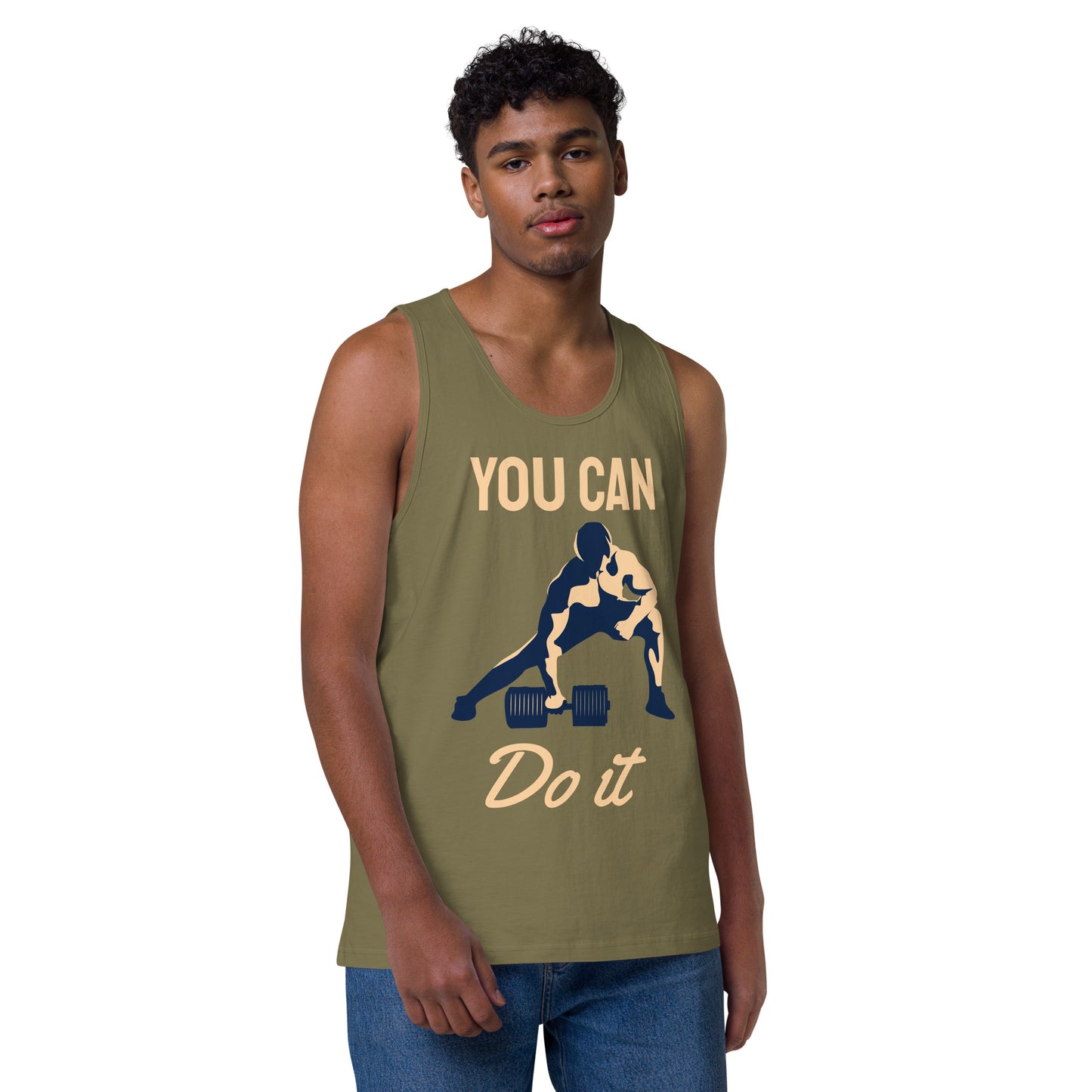 You can do it premium tank top - Military Green / S - Sport Finesse