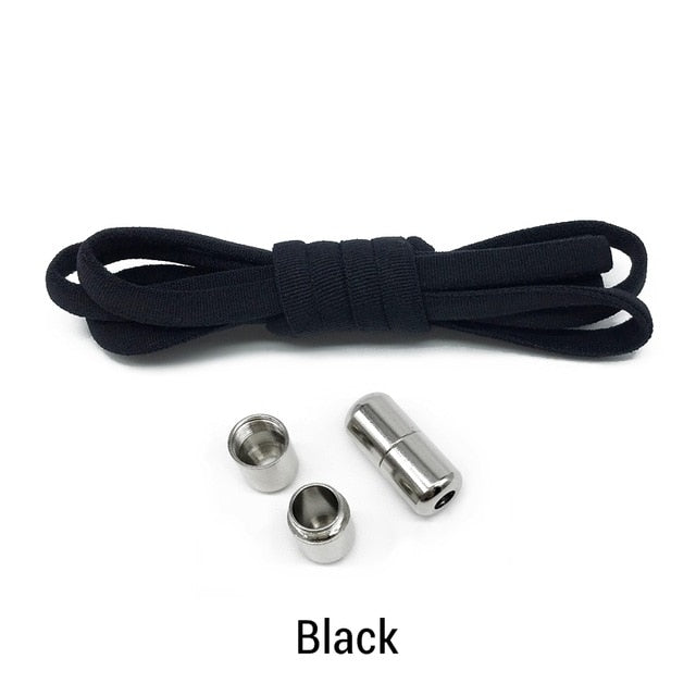 Elastic No Tie Shoelaces - Black - Sport Finesse
