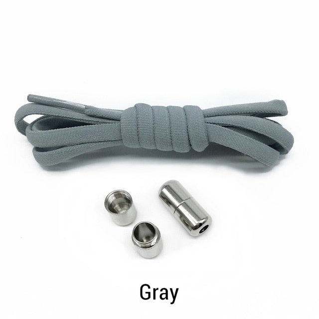 Elastic No Tie Shoelaces - gray - Sport Finesse