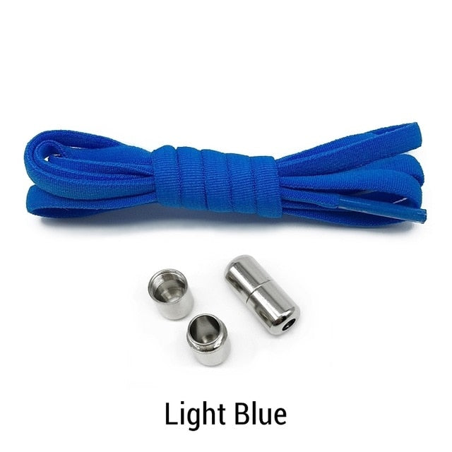 Elastic No Tie Shoelaces - Light Blue - Sport Finesse