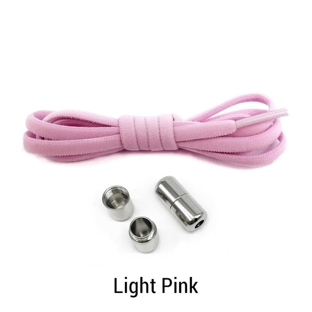 Elastic No Tie Shoelaces - Light Pink - Sport Finesse