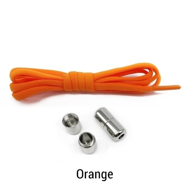 Elastic No Tie Shoelaces - Orange - Sport Finesse