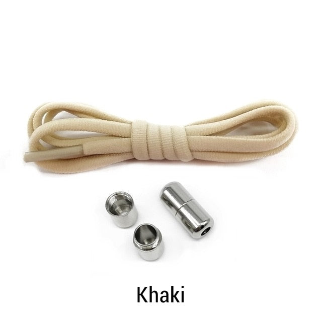 Elastic No Tie Shoelaces - Khaki - Sport Finesse