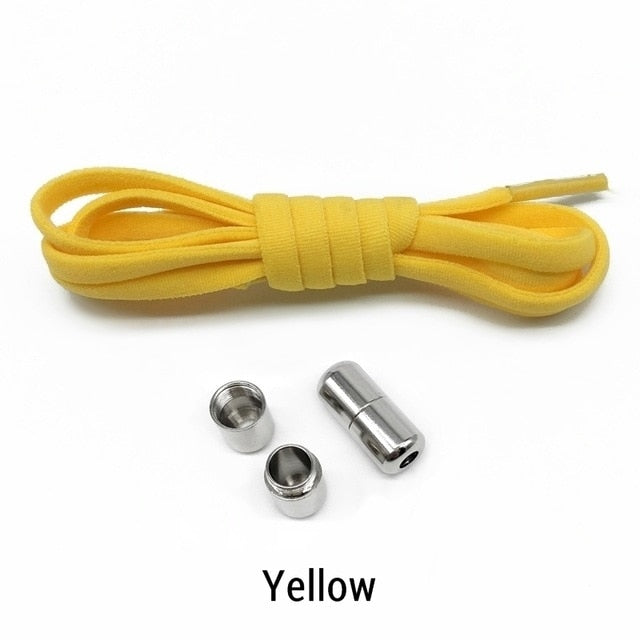 Elastic No Tie Shoelaces - Yellow - Sport Finesse